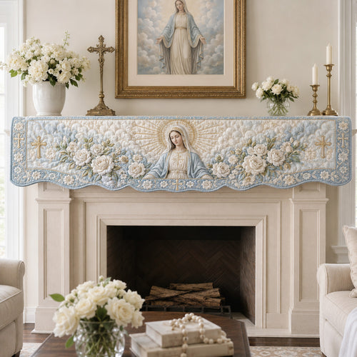 Blessed Madonna Quilted Mantel Scarf SN0TV253