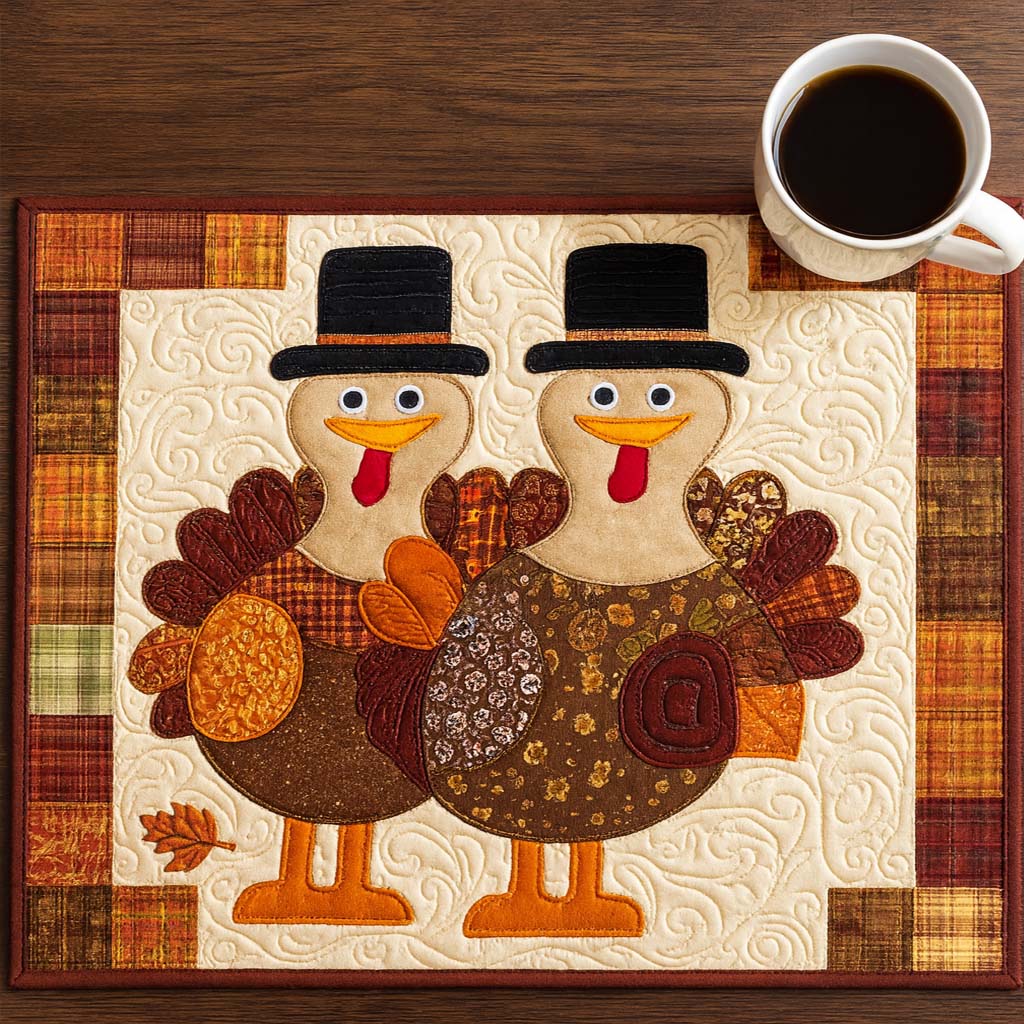 Blessed Turkey Quilted Placemat NCU0NNT1875