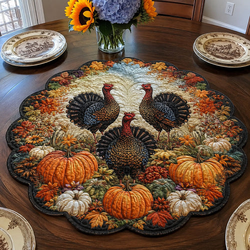 Blessings Of Harvest Custom Shape Quilted Table Topper SN0PT489