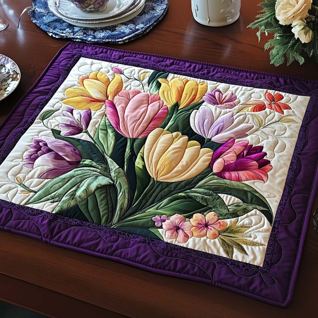 Bloom Haven Quilted Place Mat NCU0VH3357