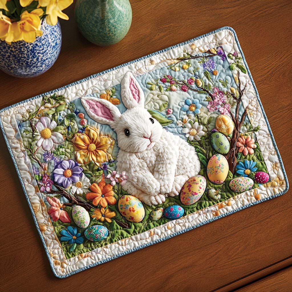 Blooming Bunny Quilted Place Mat NCU0DK6472
