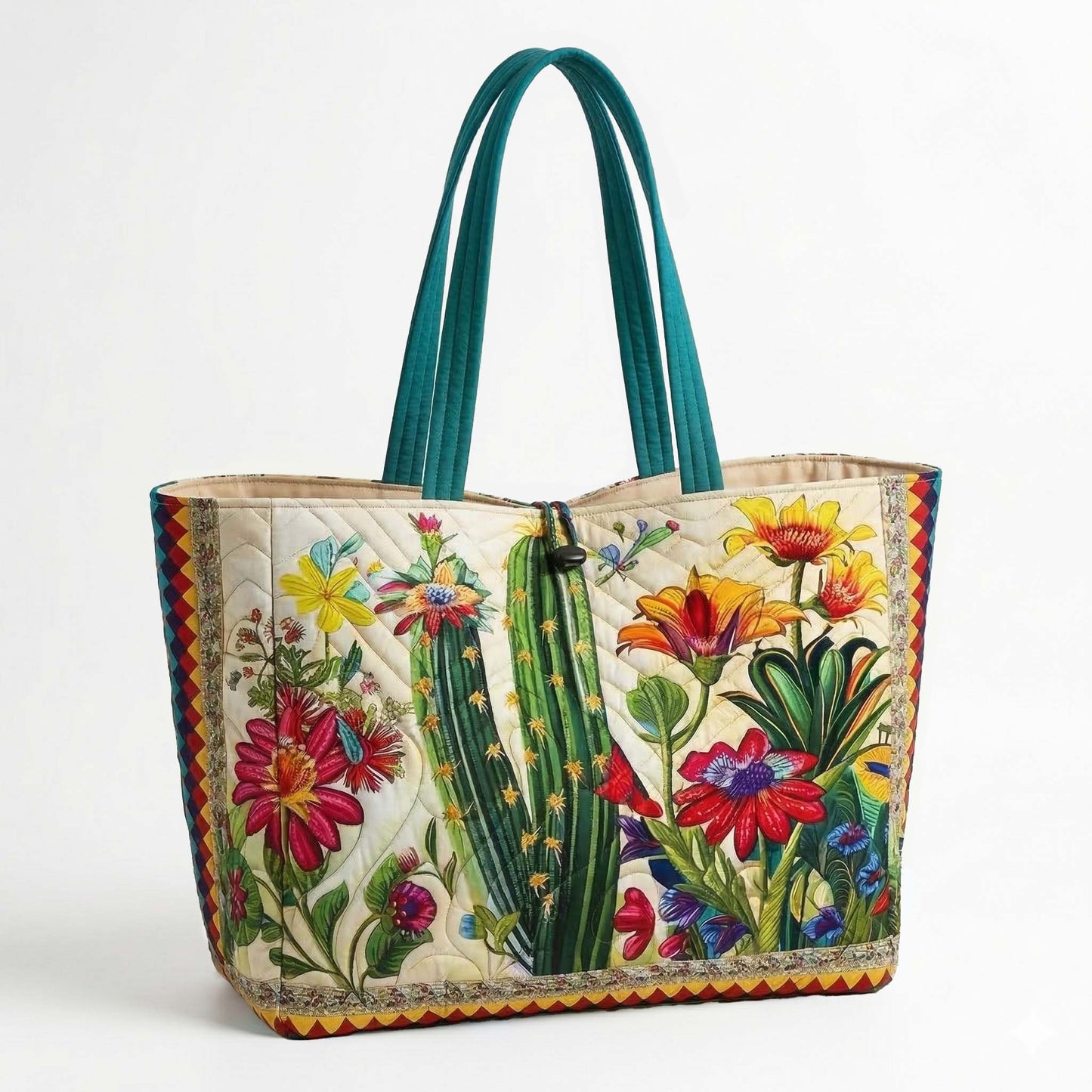 Blooming Cactus Quilted Classic Tote Bag SN0NT038