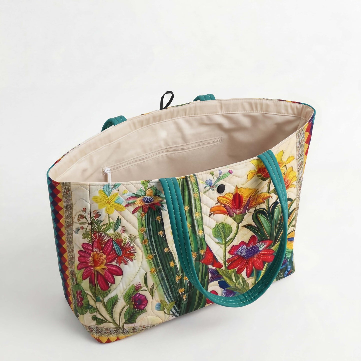 Blooming Cactus Quilted Classic Tote Bag SN0NT038