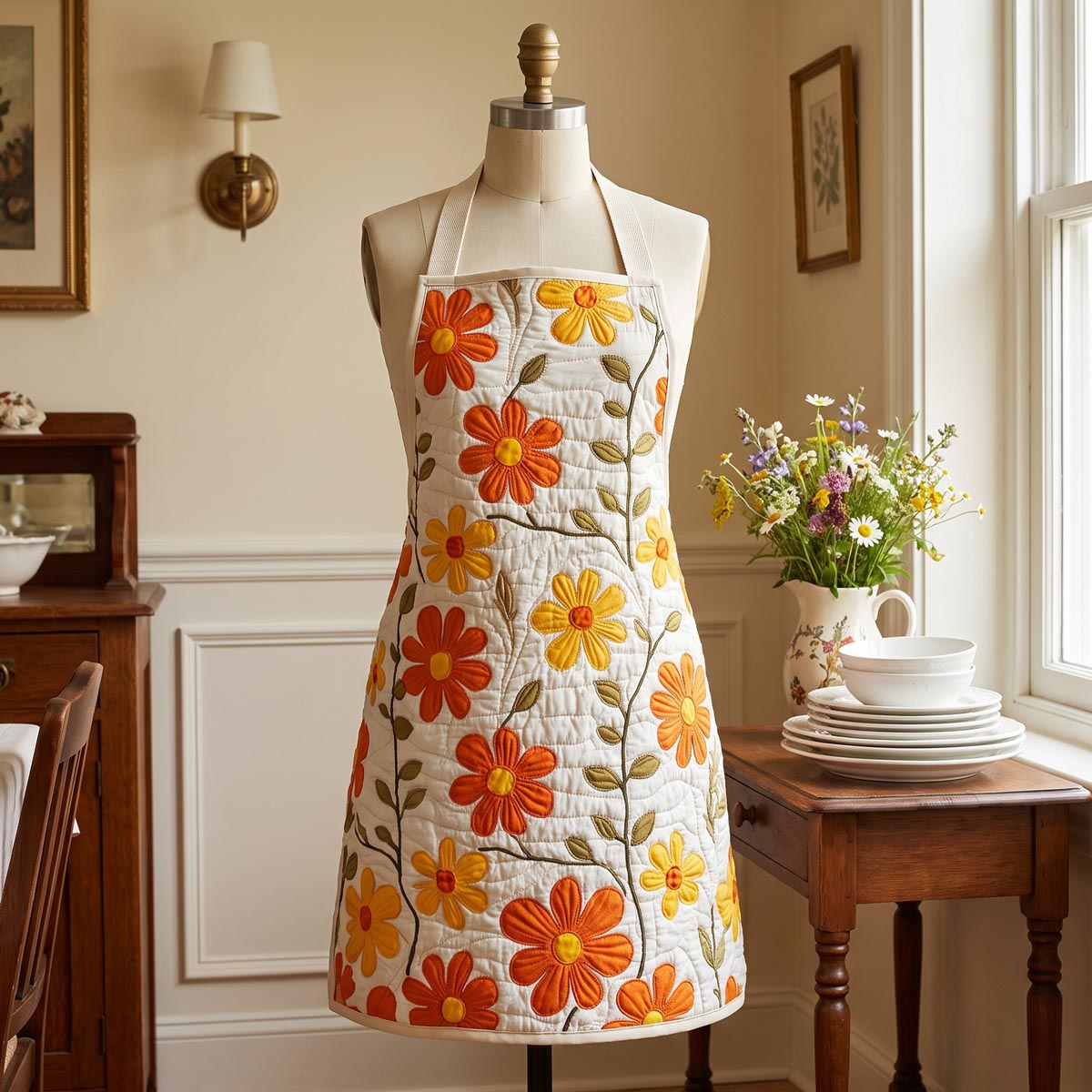 Blooming Garden Quilted Apron SN0DV102