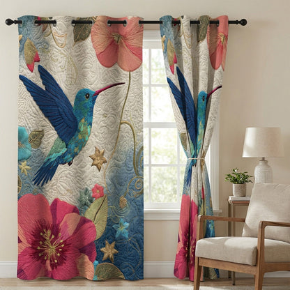 Blooming Hummingbird Quilted Curtains NCU0TN266