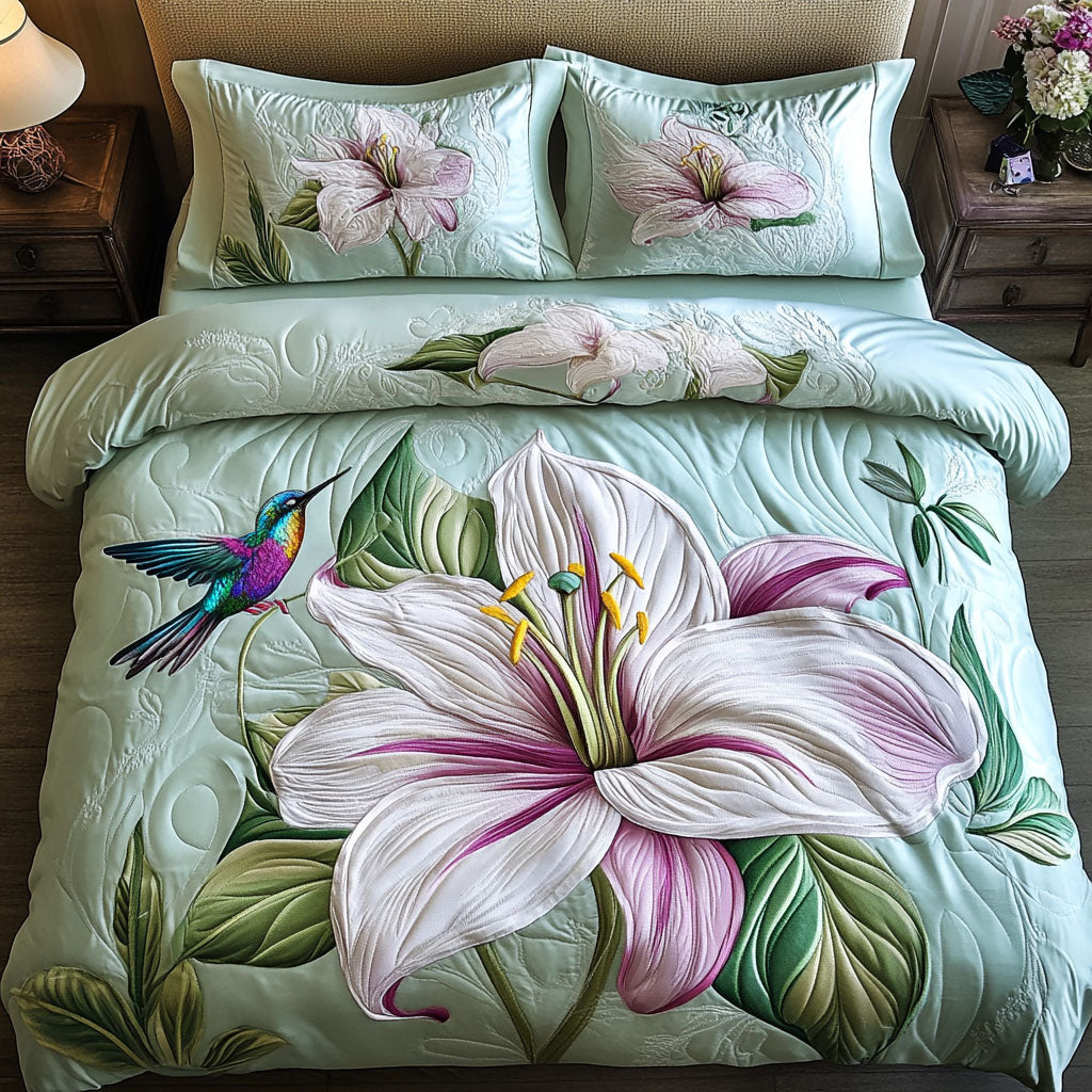 Blossom Beauty 3-Piece Quilted Bedding Set NCU0NVH425