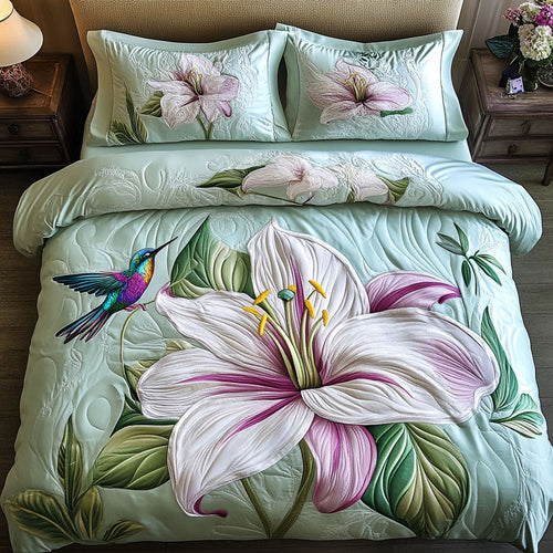 Blossom Beauty 3-Piece Quilted Bedding Set NCU0NVH425