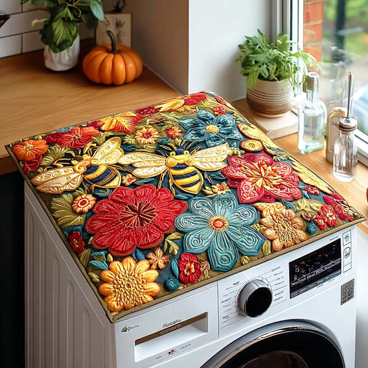 Blossom Bees Quilted Washer and Dryer Cover NCU0NTD594