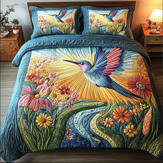 Blossom Flight 3-Piece Quilted Bedding Set NCU0DK3866