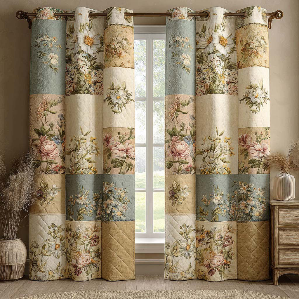 Blossom Haven Quilted Curtains NCU0QQ325