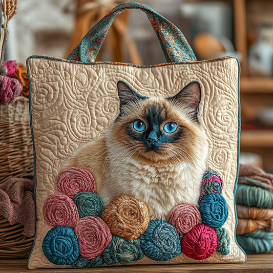 Blue-Eyed Muse Quilted Tote Bag NCU0NXD609