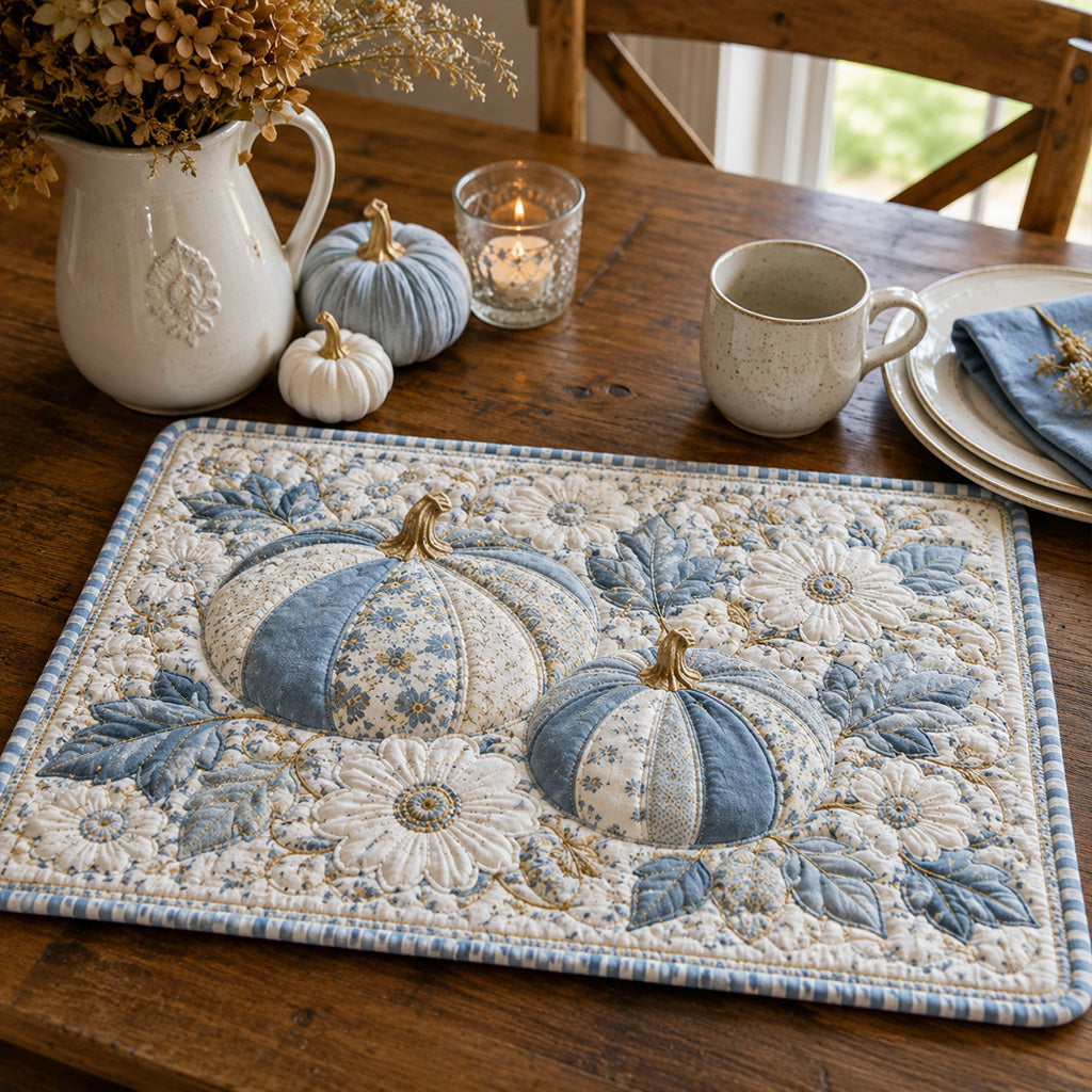 Blue Cottage Harvest Quilted Placemat SN0PT624