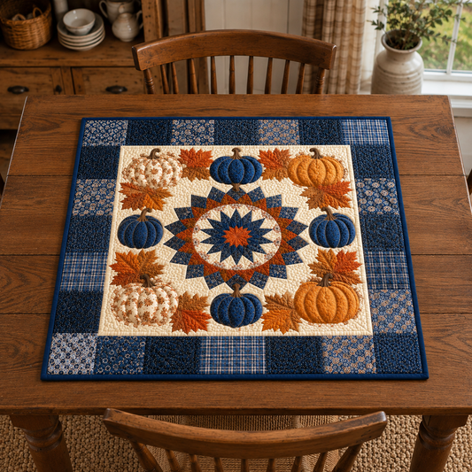 Blue Harvest Quilted Table Topper SN0TV052
