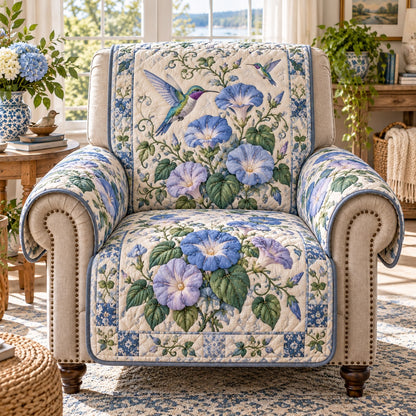 Blue Bell Hummingbird Quilted Sofa Cover SN0DV1107