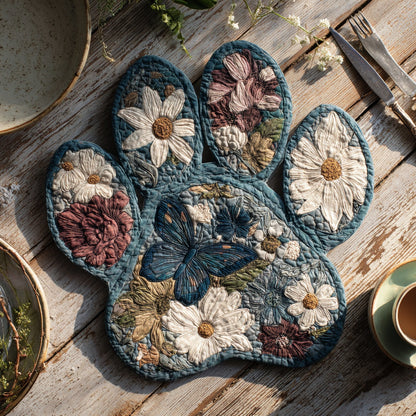 Blue Butterfly Custom Shape Quilted Placemat NCU0LV098