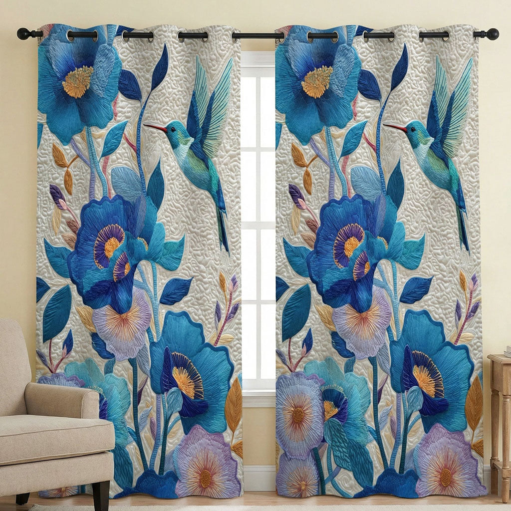 Blue Dream Quilted Curtains NCU0TN268