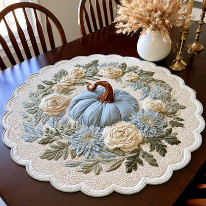 Blue Gourd Custom Shape Quilted Table Topper NCU0LV180