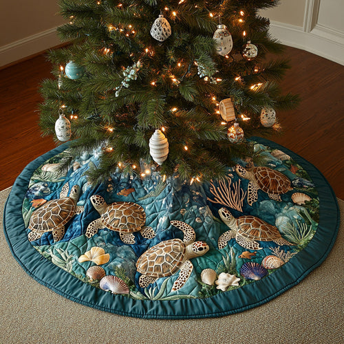 Blue Haven Christmas Quilted Tree Skirt NCU0PVL745