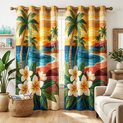 Blue Horizon Quilted Curtains NCU0ND101
