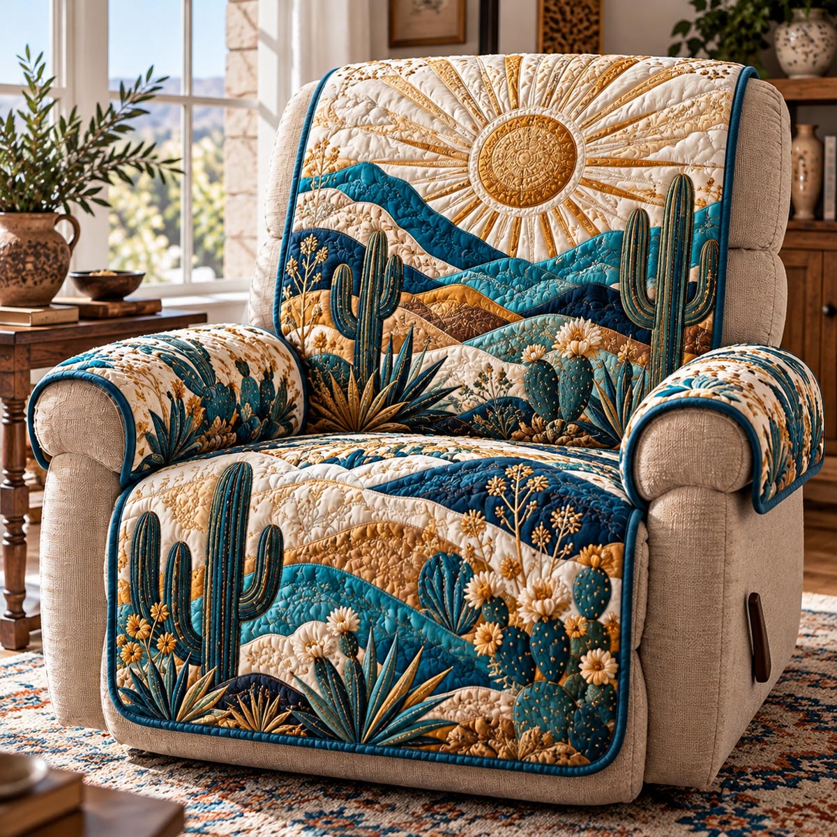 Blue Mesa Sunrise Quilted Sofa Cover SN0DV1035