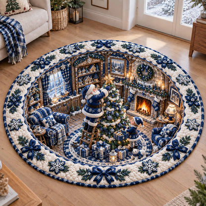 Hidden Living Room Quilted Round Mat NCU0SN013
