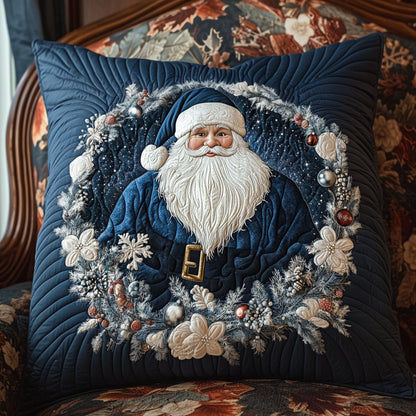 Blue Santa Quilted Pillow Case NCU0NNT1772