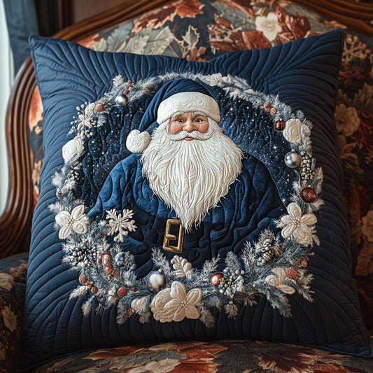 Blue Santa Quilted Pillow Case NCU0NNT1772
