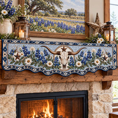 Bluebonnet Star Skull Mantel Scarf SN0HH1027