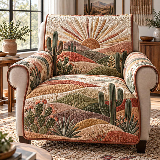 Blush Desert Sunrise Quilted Sofa Cover SN0DV1024