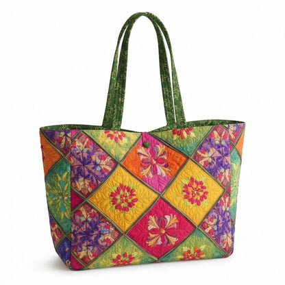Boho Bloom Quilted Classic Tote Bag SN0K004