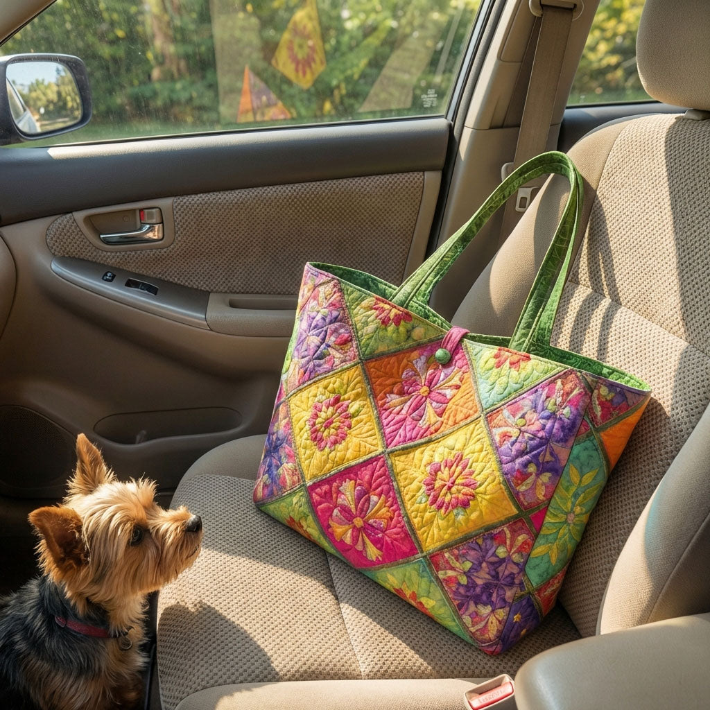 Boho Bloom Quilted Classic Tote Bag SN0K004