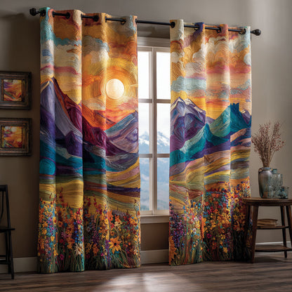 Boho Sunrise Quilted Curtains NCU0KD030