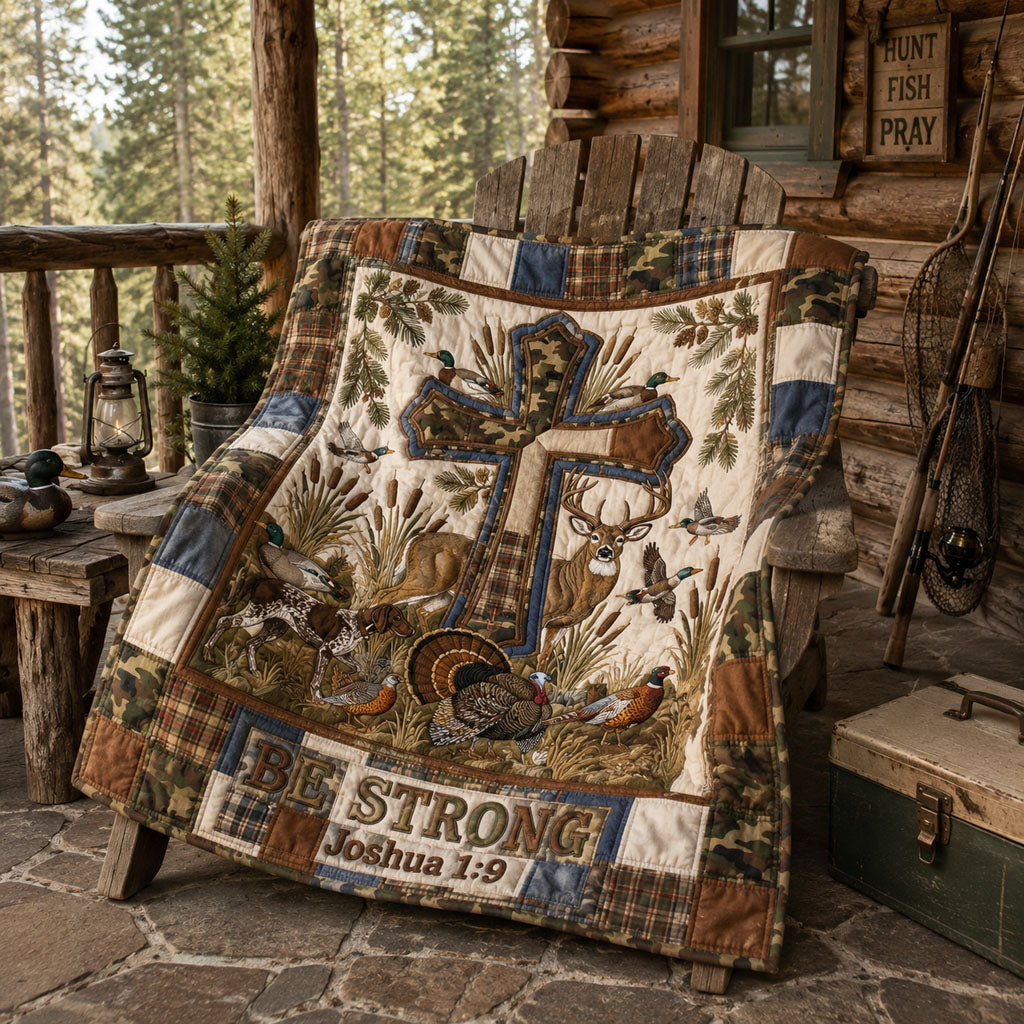 Bold Devotion Hunting Quilted Blanket SN0PT064