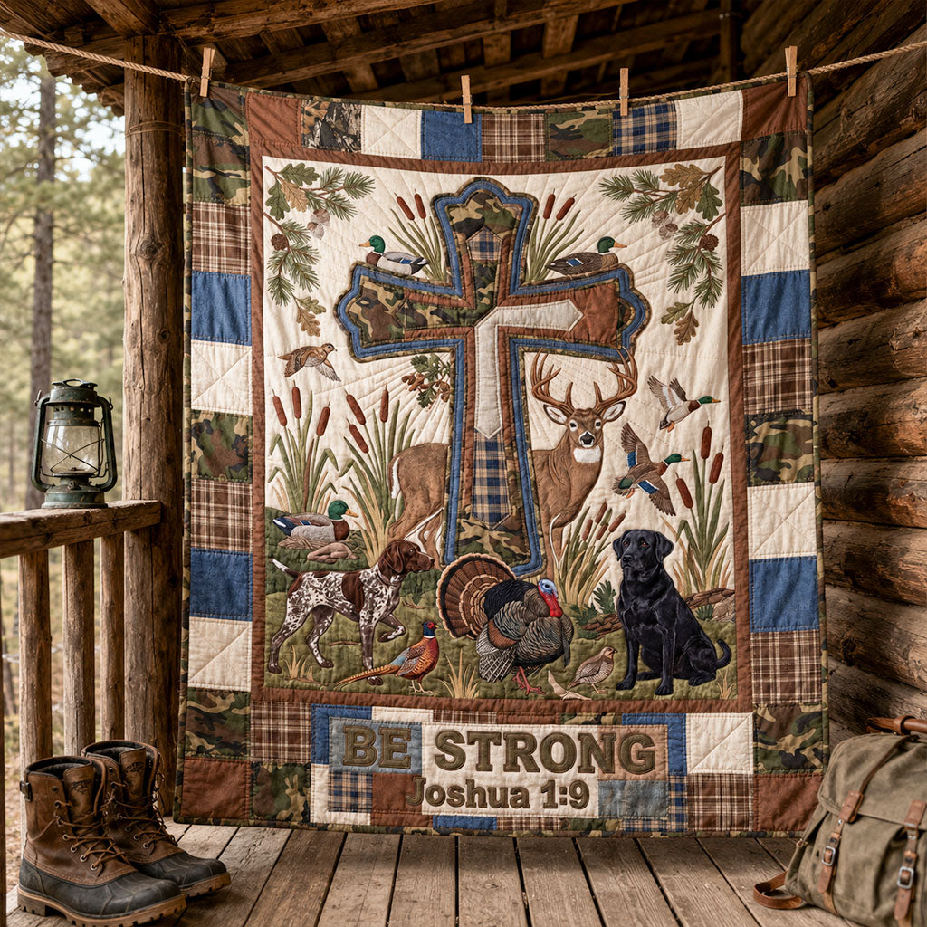 Bold Devotion Hunting Quilted Blanket SN0PT064