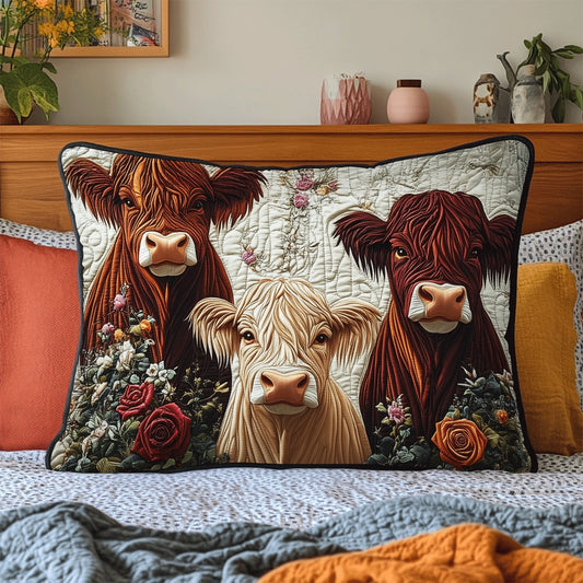 Bonnie Bovine Quilted Bedding Pillow Case NCU0DV3564