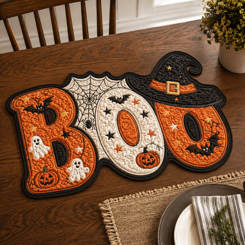 Boo Blossom Custom Shape Quilted Placemat SN0TV034