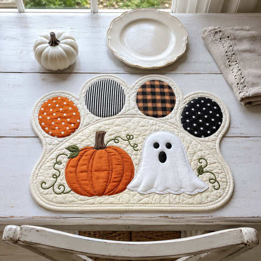 Boo Paws Custom Shape Quilted Placemat SN0TD062