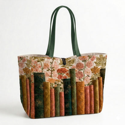 Book Bloom Quilted Classic Tote Bag SN0DK046