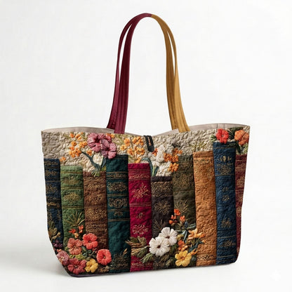 Book Garden Quilted Classic Tote Bag SN0DK049