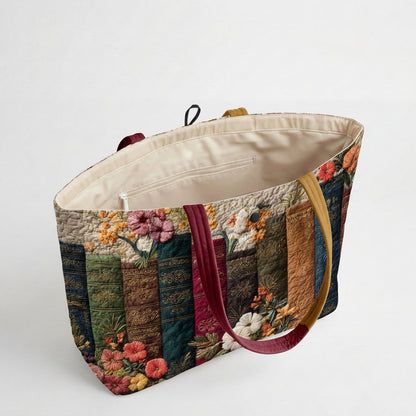 Book Garden Quilted Classic Tote Bag SN0DK049