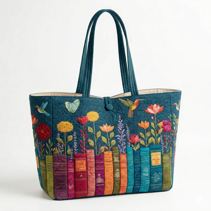 Book Garden Quilted Classic Tote Bag SN0NT029