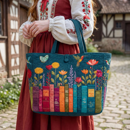 Book Garden Quilted Classic Tote Bag SN0NT029