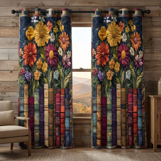 Book Haven Quilted Curtains NCU0KD041