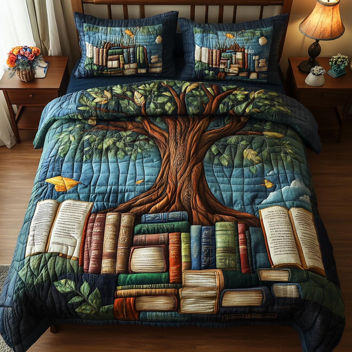 Bookish Branch Duvet Cover Set NCU0NVH586