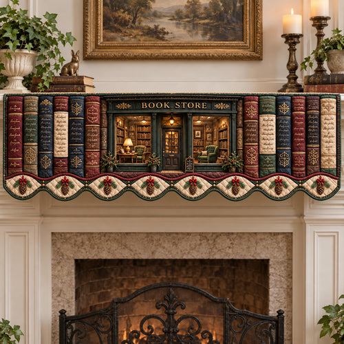 Bookshop Glow Quilted Mantel Scarf SN0TV594