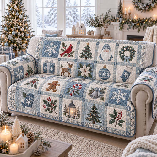 Boreal Christmas Quilted Sofa Cover SN0HH0563