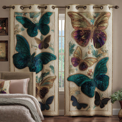 Botanical Flight Quilted Curtains NCU0DH776