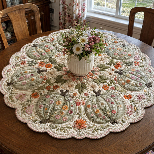 Botanical Harvest Garden Custom Shape Quilted Table Topper SN0PT626