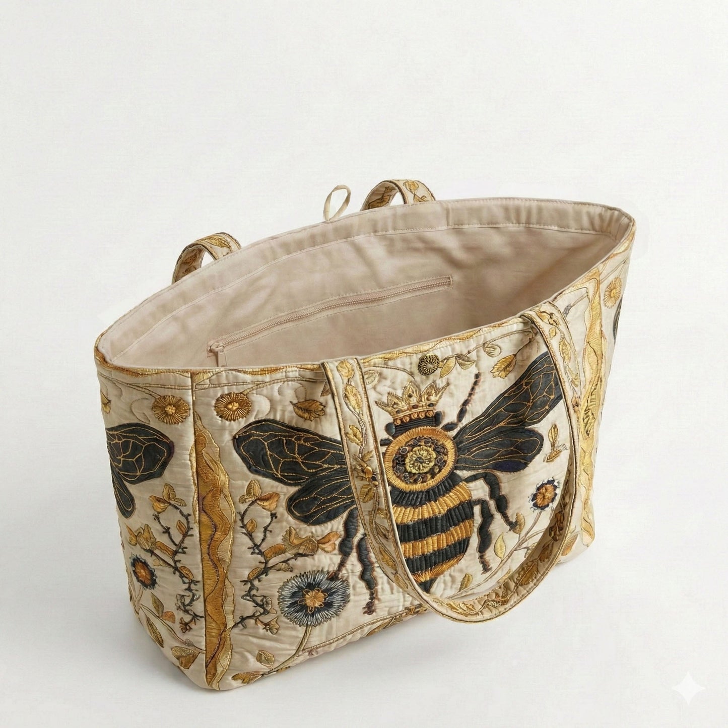 Botanical Honey Flight Quilted Classic Tote Bag SN0NT019