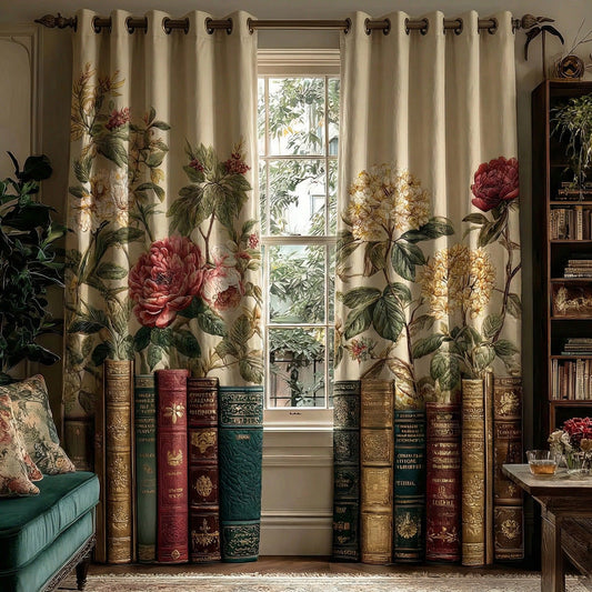 Botanical Tomes Quilted Curtains NCU0DH785